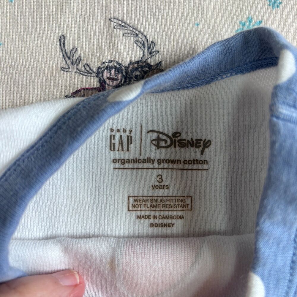 Baby Gap Disney Minnie Mouse Frozen 2-Piece PJ Set Girls Long Sleeve Pants - Picture 3 of 6